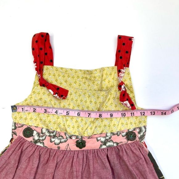 Matilda Jane Girls Serendipity Perfect Day Knot Pink Yellow Dress Size 8 - Picture 12 of 14